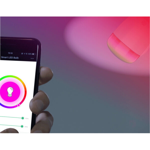 WOOX WiFi Smart LED RGB+CCT žarulja E27, 6W, 500lm, 2700K-6500K dimabilna, WooxHome app, glasovna kontrola - Alexa & Google Assistant (R5085)