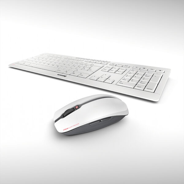 Cherry Stream Desktop tiha bežična tipkovnica + miš, bijela