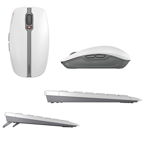 Cherry Stream Desktop tiha bežična tipkovnica + miš, bijela