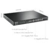 TP-Link Omada JetStream 28-port Gigabit L2+ upravljiv PoE+ preklopnik (Switch), 24×10/100/1000M RJ45 ports, 4×Gbit SFP, RJ45/Micro-USB Console port, 1U 19" rack mount (384W)