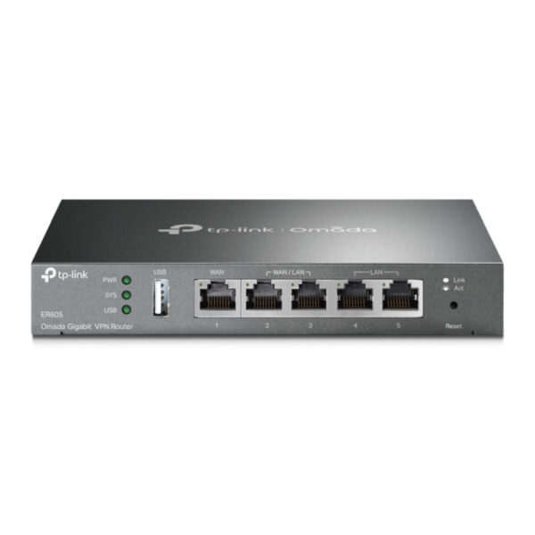 TP-Link Omada SafeStream Gigabit širokopojasni VPN usmjerivač (Router), 1×G-WAN/1×G-LAN + 3×G-WAN/LAN