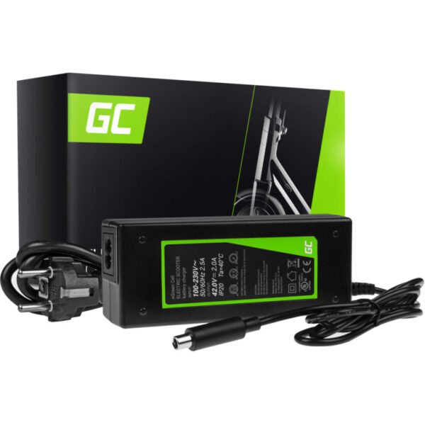 Green Cell (SAD01) punjač za Xiaomi Mijia M365, M365 Pro / Segway Ninebot ES1, ES2, ES3, ES4 / Lime / Hive / Bird, 42V