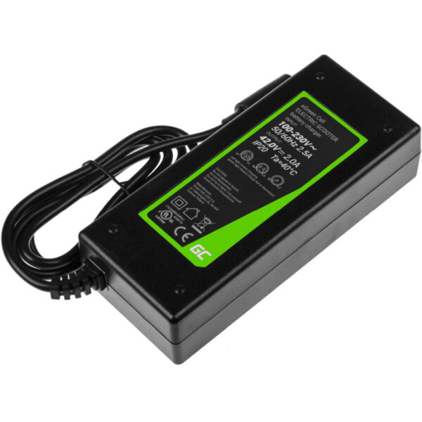Green Cell (SAD01) punjač za Xiaomi Mijia M365, M365 Pro / Segway Ninebot ES1, ES2, ES3, ES4 / Lime / Hive / Bird, 42V