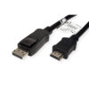 53896_02 Roline VALUE DisplayPort kabel v1.1, DP - HDMI (HDTV), M/M, 10m, crni