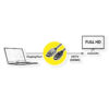 53896_03 Roline VALUE DisplayPort kabel v1.1, DP - HDMI (HDTV), M/M, 10m, crni