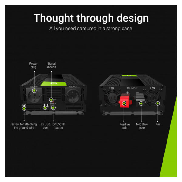 Green Cell inverter 24V na 230V 2000W/4000W Pure sine wave (INV20)