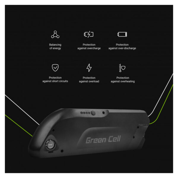 Green Cell (EBIKE24STD) baterija za El. bicikl & punjač 36V 15,6Ah 562Wh