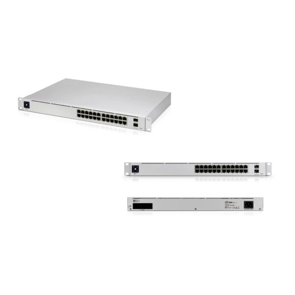 55882_01 Ubiquiti UniFi Managed 24-port Gigabit Switch, 2×10G SFP+, Rackmount, (USW-PRO-24)