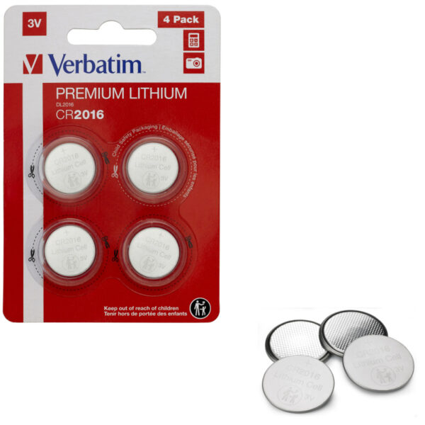 Verbatim CR2016 Lithium baterija, 3V (4 kom./pakiranje)