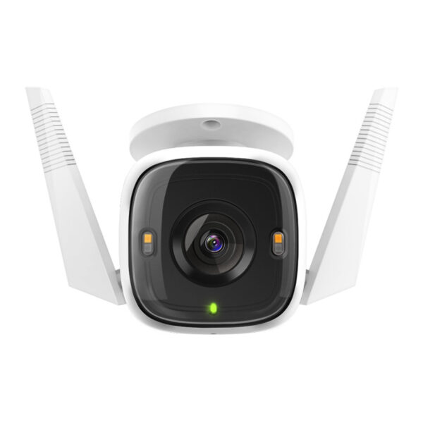 TP-Link Tapo bežična vanjska kamera 2K QHD (2560×1440), H.264 video, 4MP, RJ45, microSD do 256GB, Pan/Tilt, Day/Night, dvosmjerni audio, detekcija pokreta, vodootporna IP66, Android/iOS podrška