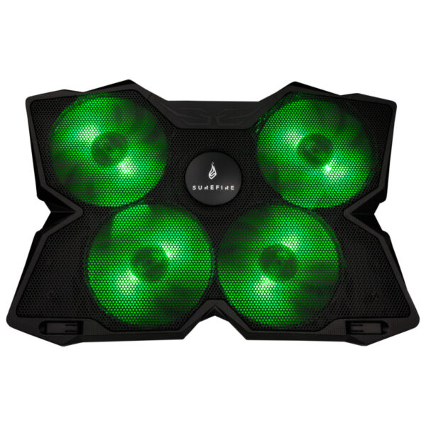 SureFire Bora Gaming podloga za hlađenje prijenosnika do 17", USB, zeleni LED