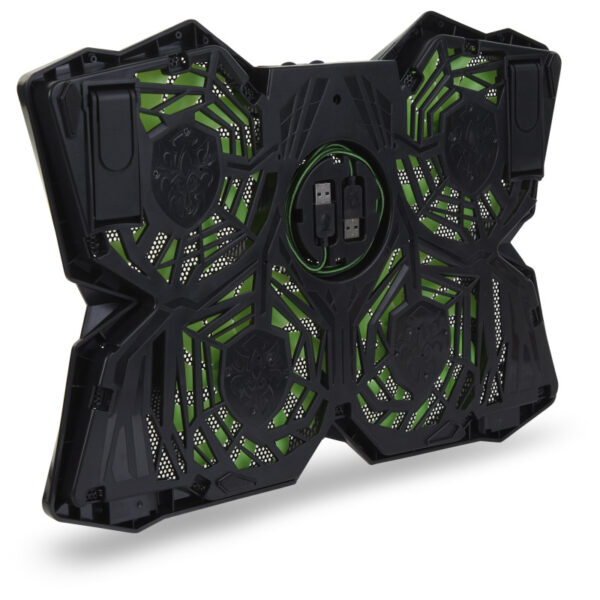 SureFire Bora Gaming podloga za hlađenje prijenosnika do 17", USB, zeleni LED