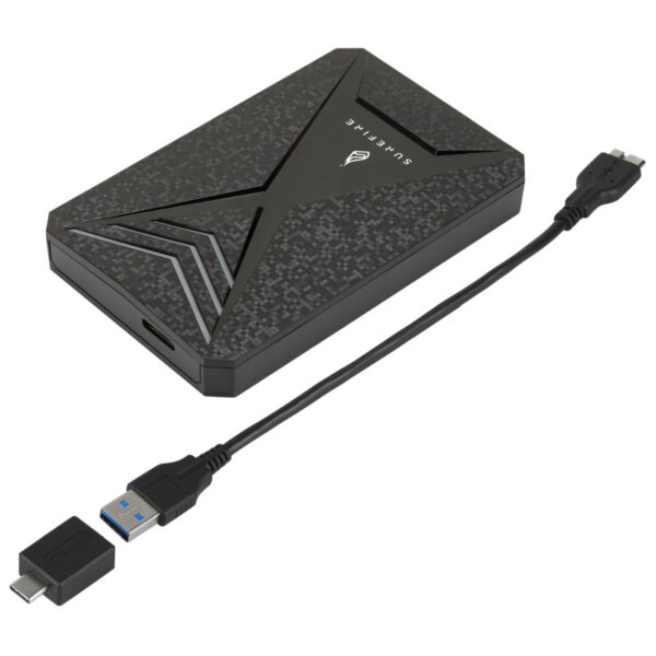 SureFire 2.5" Gaming Bunker 2TB vanjski HDD, USB 3.2 Gen 1, crni