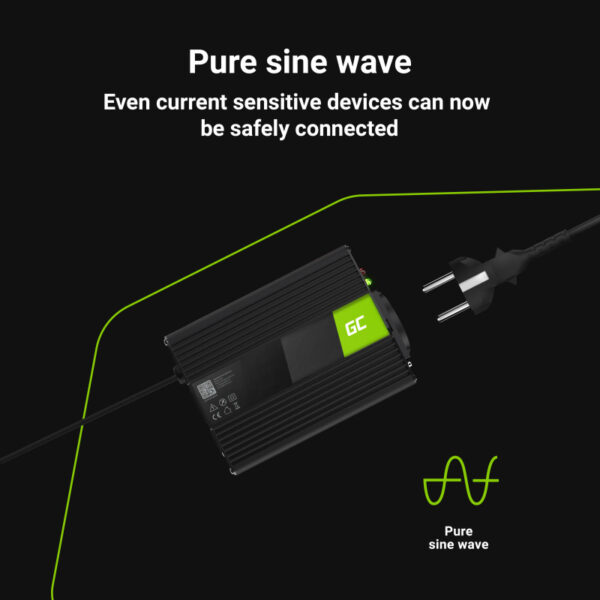 56659_02 Green Cell inverter 12V na 230V, 150W/300W čisti sinus