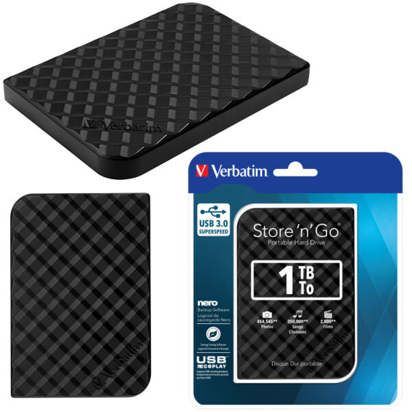 Verbatim 2.5" Store'n'Go 1TB vanjski HDD, USB3.0 Gen2, crni