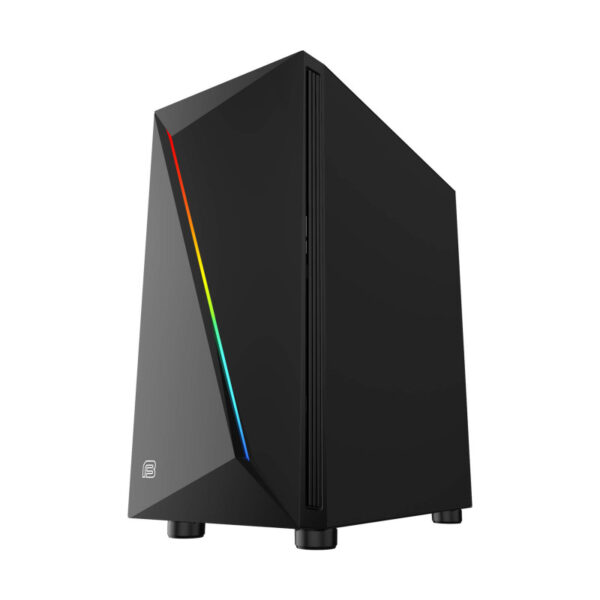 Bit Force RIPPER RGB-2 Midi Tower RGB Gaming PC ATX kućište bez napajanja, crno