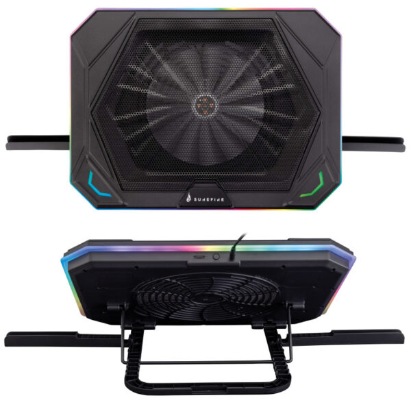 SureFire Bora X1 Gaming podloga za hlađenje prijenosnika do 17", USB, RGB LED