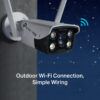 TP-Link vanjska IP Bullet Full color Wi-Fi HD kamera, 2.4G 150Mbps, 2×2 MIMO, H.265+ video, 4MP, 4mm leća, RJ45, Night Vision, detekcija pokreta, vodootporna IP66, VIGI app