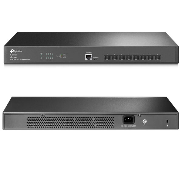 TP-Link 8-Port Omada JetStream Managed preklopnik (Switch) 10GE SFP+ L2+, 8×10G SFP+, RJ45/Micro-USB Console Port, 1U 19" Rack-mount