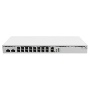 Mikrotik Cloud Router Switch 518-16XS-2XQ-RM, 750 MHz CPU, 64MB RAM, 2×100G QSFP28, 16×25G SFP28, 1×100Mbit, USB-A, RouterOS L6, 1U rackmount kućište, 2×hot-swap PSU, 4×hot-swap ventilatori