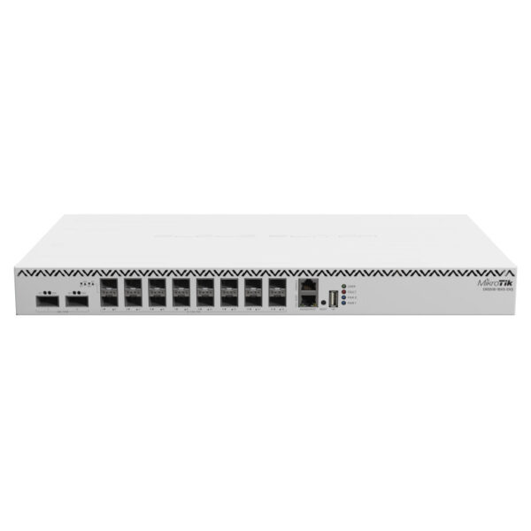 Mikrotik Cloud Router Switch 518-16XS-2XQ-RM, 750 MHz CPU, 64MB RAM, 2×100G QSFP28, 16×25G SFP28, 1×100Mbit, USB-A, RouterOS L6, 1U rackmount kućište, 2×hot-swap PSU, 4×hot-swap ventilatori