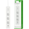 WOOX WiFi Smart multi-utičnica, 3×strujna utičnica, 2×USB-A, 2×USB-C punjač, WooxHome app, glasovna kontrola - Alexa & Google Assistant, 1.5m (R6132)