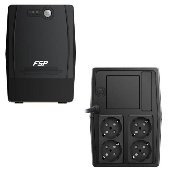 Fortron Source FP 1000VA/600W, Line-interactive, 4×Schuko, 2×7Ah, 4min.autonomija