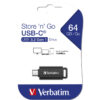 Verbatim USB-C stick Store'n'Go 3.2 Gen1, 64GB, crni