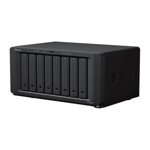60224_01 Synology DS1823xs+ DiskStation 8-bay All-in-1 NAS server, 2.5"/3.5" HDD/SSD/M.2 podrška, Hot Swappable HDD, Wake on LAN/WAN, 3×1GbE/1×10GbE, USB3.2 Gen1/eSATA