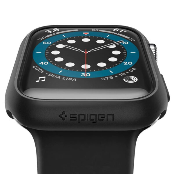 Spigen Thin Fit, zaštitna maska za Apple pametni sat, crna - Apple Watch SE 2022/6/SE/5/4 (44mm)