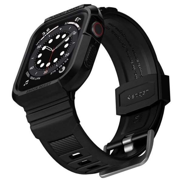 61003_02 Spigen Rugged Armor Pro, zaštitna maska s remenom za Apple pametni sat, crna - Apple Watch 8/7 (45mm)/SE 2022/6/SE/5/4 (44mm)
