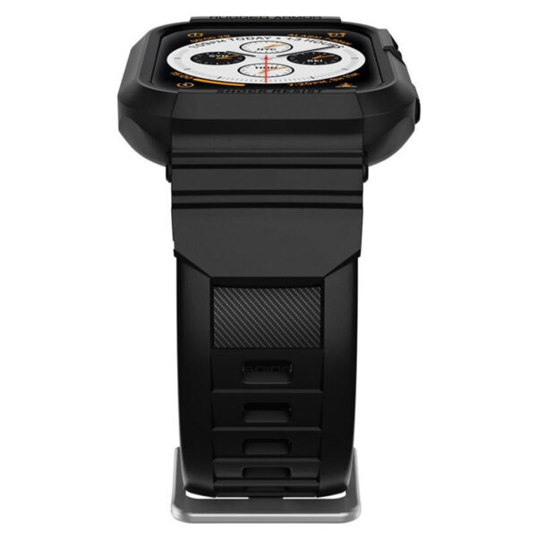 61003_05 Spigen Rugged Armor Pro, zaštitna maska s remenom za Apple pametni sat, crna - Apple Watch 8/7 (45mm)/SE 2022/6/SE/5/4 (44mm)