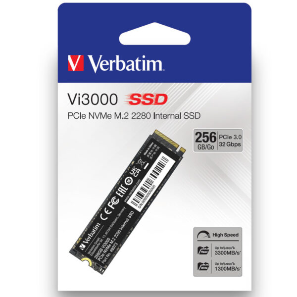 Verbatim Vi3000 256GB SSD M.2 NVMe PCIe Gen3x4