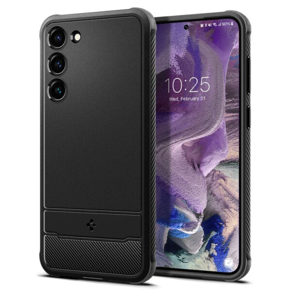 Spigen Rugged Armor, zaštitna maska za telefon, crna - Samsung Galaxy S23 (ACS05711)