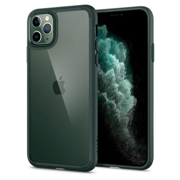 Spigen Ultra Hybrid, zaštitna maska za telefon, midnight green - iPhone 11 Pro (ACS00417)