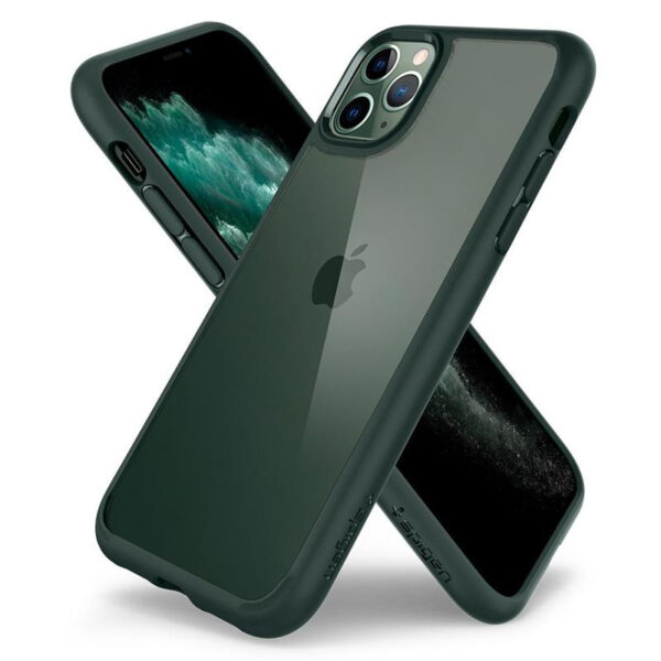 Spigen Ultra Hybrid, zaštitna maska za telefon, midnight green - iPhone 11 Pro (ACS00417)