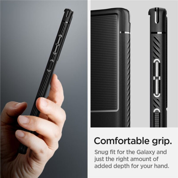 Spigen Rugged Armor, zaštitna maska za telefon, mat crna - Samsung Galaxy S22 Ultra (ACS03914)