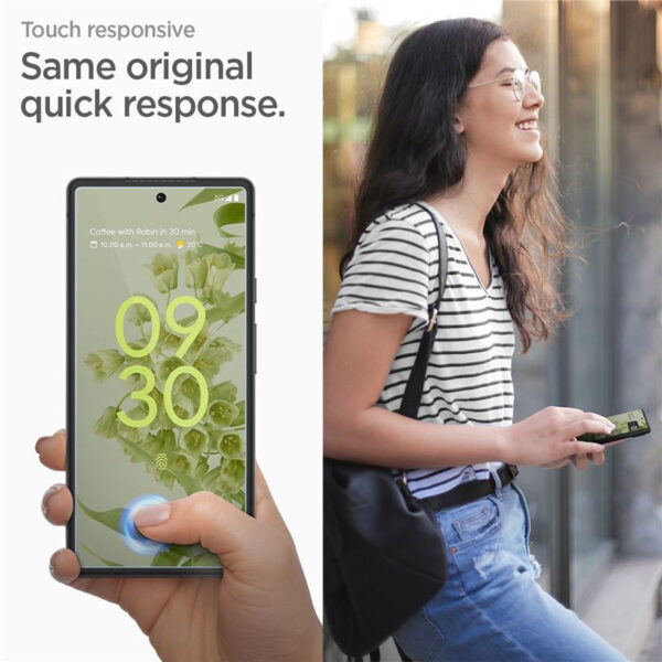 Spigen Glas.tR AlignMaster, zaštitno staklo za ekran telefona, 2 kom + okvir za instalaciju - Pixel 6 (AGL04164)