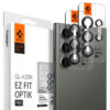 61331_01 Spigen Glass EZ Fit Optik Pro, zaštitno staklo za kameru telefona, 2 kom, crno - Samsung Galaxy S23 Ultra (AGL05950)