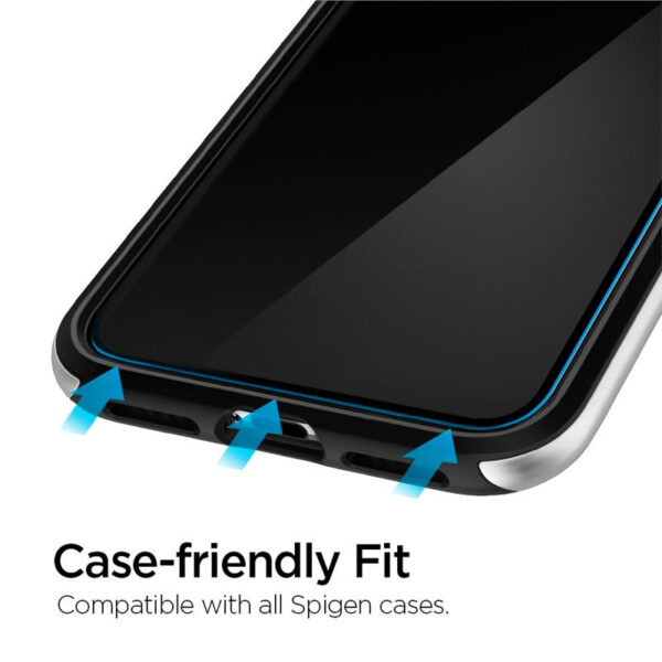 Spigen Align Glas.tR, zaštitno staklo za ekran telefona, 2 kom + okvir za instalaciju - iPhone 11/XR (AGL00101)