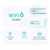 TP-Link AX3000 Deco X50, Dual-Band Mesh Wi-Fi 6, 574Mbps/2402Mbps (2.4GHz/5GHz), 802.11ax/ac/n/a/b/g, 3×G-LAN, Deco App