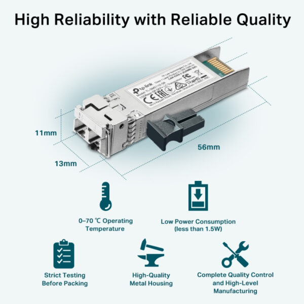 TP-Link 10G-SR SFP+ LC  850nm Multi-mode, LC Duplex konektor, do 300m