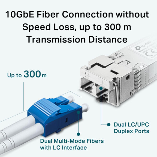 TP-Link 10G-SR SFP+ LC  850nm Multi-mode, LC Duplex konektor, do 300m