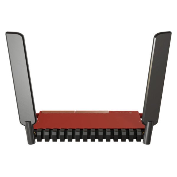 61709_02 Mikrotik L009UiGS-2HaxD-IN, 800MHz CPU, 512MB RAM, 8×G-LAN, 1×2.5G SFP, 2.4 GHz 802.11b/g/n/ax dual-chain, 4dBi 2.4GHz eksterne antene, USB, desktop kučište, PSU, RouterOS L5