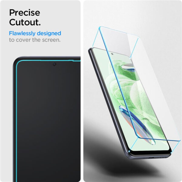 61717_03 Spigen Glass tR Slim, zaštitno staklo za ekran telefona, 2 kom - Xiaomi Redmi Note 12 5G/POCO X5 5G (AGL06048)