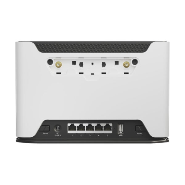 61921_03 Mikrotik Chateau LTE6, 716MHz CPU, 256MB RAM, 5×G-LAN, 2.4Ghz/5Ghz 802.11a/b/g/n/ac, LTE CAT6 modem, USB, MicroSIM, PSU, tower kućište, RouterOS L4