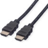 Roline VALUE Ultra HD 8K HDMI kabel sa mrežom, M/M, crni, 1.0m