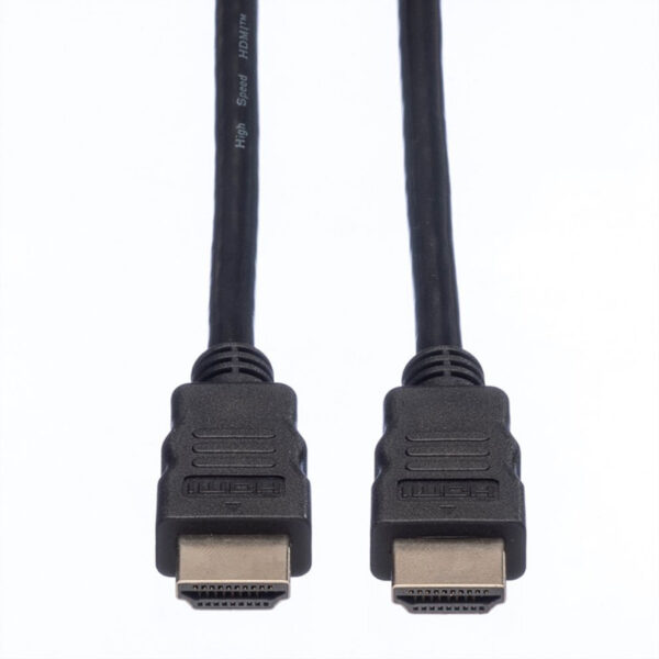 Roline VALUE Ultra HD 8K HDMI kabel sa mrežom, M/M, crni, 1.0m