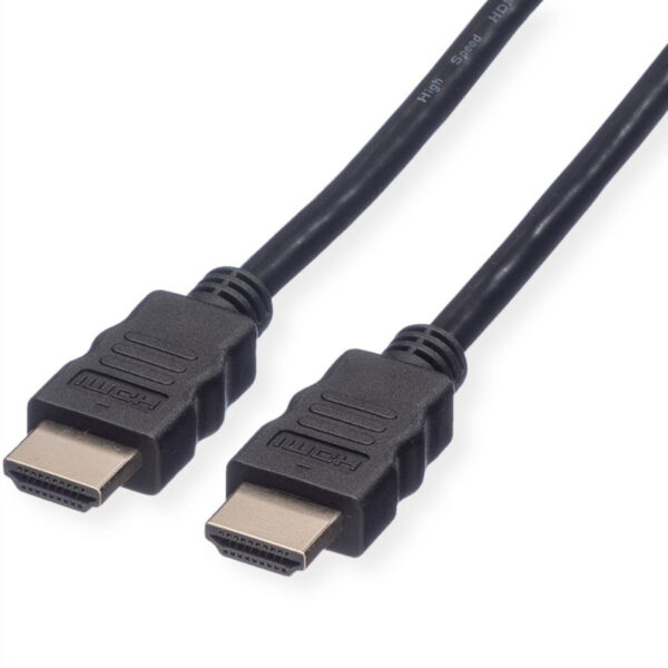 Roline VALUE Ultra HD 8K HDMI kabel sa mrežom, M/M, crni, 2.0m
