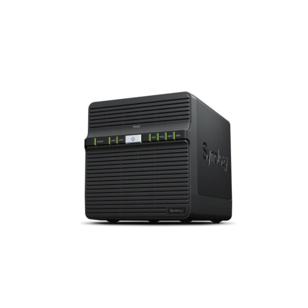 61982_01 Synology DS423 DiskStation 4-bay NAS server, 2.5"/3.5" HDD/SSD podrška, Hot Swappable HDD, Wake on LAN/WAN, 2GB, 2×G-LAN, 2×USB3.2 Gen 1
